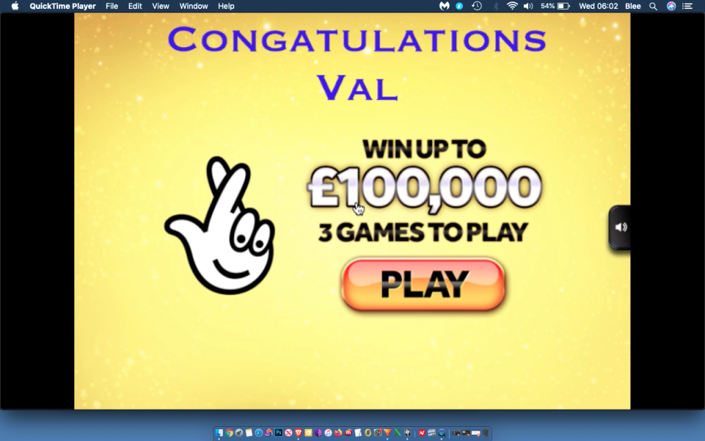Daily Prize Draw Winner 07-07-2020